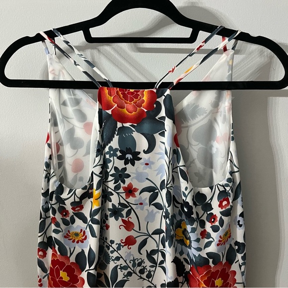 Loft Floral Double Strap Tank Blouse Size Small - Picture 7 of 8
